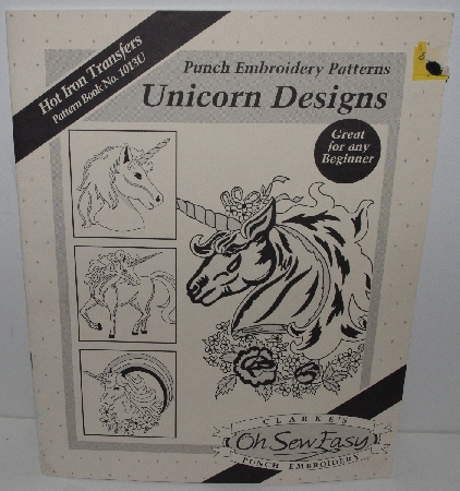 +MBA #3535-174   "Set Of 3 Clarke's Oh Sew Easy Punch Embroidery Iron On Transfer Pattern Books"