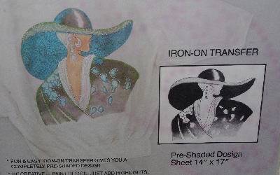 +MBA #3535-0011   "1989 Set Of 7 Dizzle Pre Shaded Iron On Transfers Ladies"