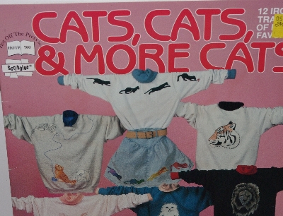 +MBA #3535-0038   "1990 Set Of 6 TOPIX Soft Scenes Iron On Cat Transfers & 1 Cats, Cats & More Cats Transfer Project Book"
