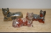 +MBA #4-050  "Set Of 3 Hand Carved & Polished Stone Cats
