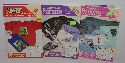 +MBA #3636-519   "Set Of 8 1990 & 1989 Purr-Fect Pattern Punch Embroidery Project Books"