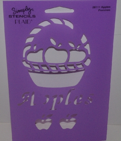 +MBA #3636-515   "1990's Simply Stencils Plaid Apples #28111"