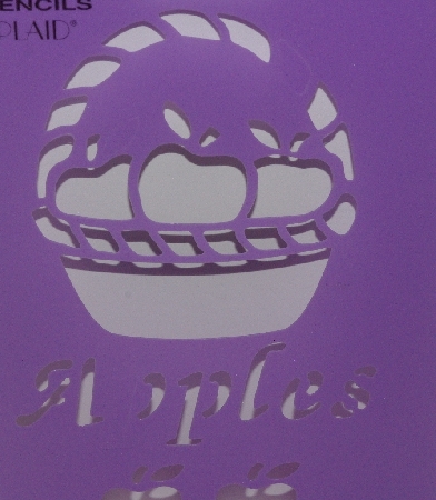 +MBA #3636-515   "1990's Simply Stencils Plaid Apples #28111"