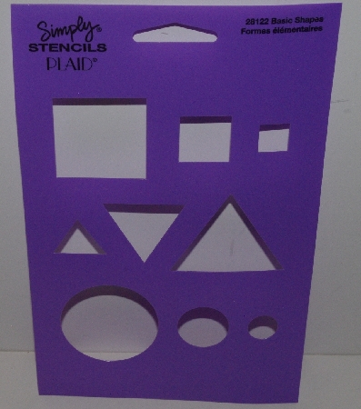 +MBA #3636-500   "1990's- Plaid Basic Shapes Stencil #28122"