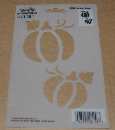 +MBA #3636-217   "1995 Plaid Pumpkin Patch Stencil #28158
