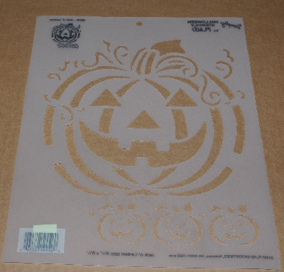 +MBA #3636-226   "1992 Plaid Jack-O'-Lantern Stencil #28339"
