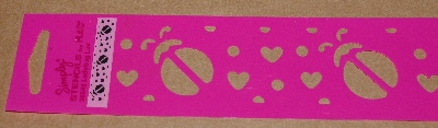 +MBA #3636-250  1992 Plaid Ladybug Luv Stencil #28642"