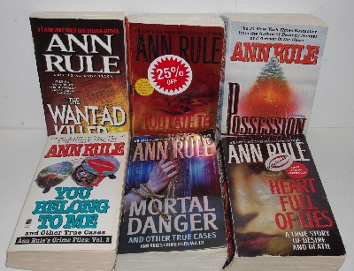 MBA #3636-299   "Set Of (18)  Pre-Owned  Ann Rule True Crime Paper Back Books"