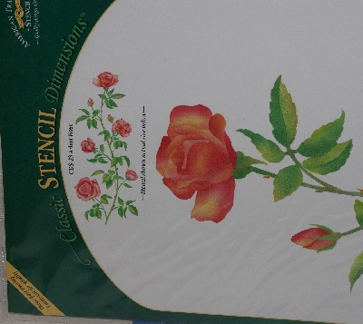 +MBA #3636-348   "1998 American Traditional 3 Part Overlay Arbor Rose Stencil #CDS-23"