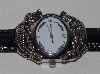+MBA #3636-0007   "2003 Barry Cord Double Sterling Silver Alligator   Watch With Black Leather Strap"