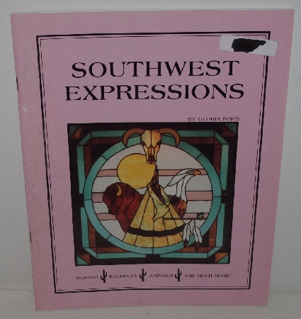 +MBA #3636-141   "1990 Southwest Expressions Stained Glass Pattern Book By Gloria Fohr"