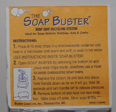+MBA #3737-0017   "Buster Creations The Soap Buster Soap Chip Recycling System"