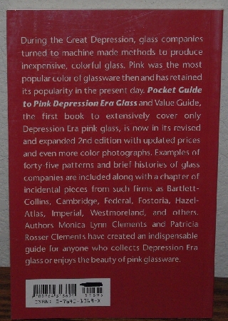 +MBA #3838-0107   "2001 Pocket Guide To Pink Depression Rea Glass" By Monica Lynn Clements & Patricia Rosser Clements