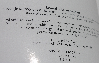 +MBA #3838-0107   "2001 Pocket Guide To Pink Depression Rea Glass" By Monica Lynn Clements & Patricia Rosser Clements