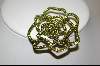 +   Green Austrian Crystal Rose  Pin/Pendant Combo