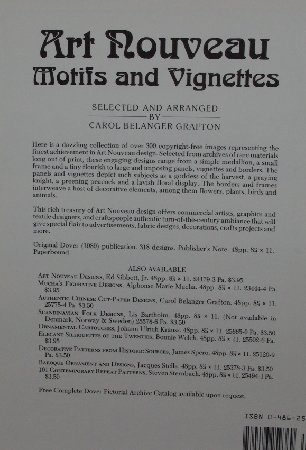 +MBA #3939-429   "1989 Art Nouveau Motifs & Vignettes" Paper Back