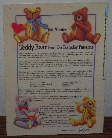 +MBA #3939-0067   "1983 Teddy Bear Iron Transfers By Ted Menten" Paper Back