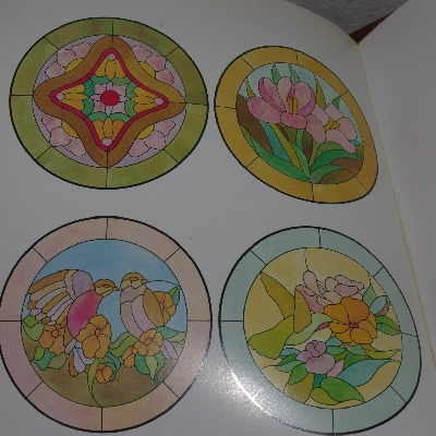 +MBA #3939-216   "1985 Circular Stained Glass Pattern Book By Connie Eaton"