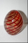 +MBA #9-080  Hand Made Italian Murano Glass Egg Paper Weight