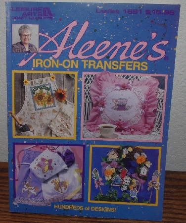 +MBA #4040-132   "1996 Aleene's Iron On Transfers Leeflet #1691" Large Paper Back Book