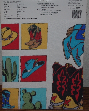 +MBA #4040-270   "1993 Daisy Kingdom No Sew Applique "Cowboy Gear" #6281
