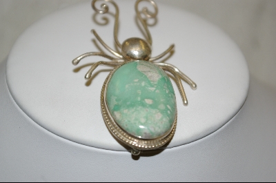 +MBA #DUP  "Artist "DEU David Umpleby"  Signed Green Turquoise Beetle Pin/Pendant