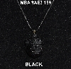 +MBA #AE3-159  "Black Glass Seed Bead Acorn Pendant"