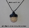 +MBA #AC1-247  "Gun Metal Grey & Clear Luster Glass Seed Bead Acorn Pendant