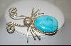 +MBA #S19-1861  "Artist "DEU David Umpleby"  Signed Blue Turquoise Beetle Pin/Pendant