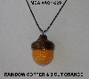 +MBA #AC1-229  "Rainbow Copper & 3 Cut Light Orange Glass Seed Bead Acron Pendant"
