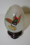 +MBA #10-273   1998 Asian Reverse Hand Painted Hummingbird Egg