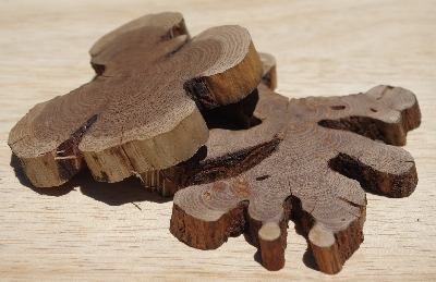 +MBA #5558-147  "Set Of (2) Manzanita Root Slices"