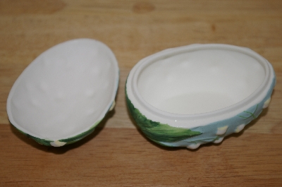 +MBA #10-121   1980's Blue Fine Bone China Egg Dish