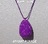 +MBA #5557-0034  "Bright Purple Glass Bead Egg Pendant"