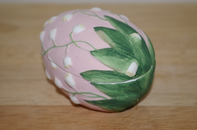 + MBA #10-131  1980's Pink Fine Bone China Hand Painted Egg Dish