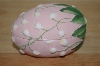+ MBA #10-131  1980's Pink Fine Bone China Hand Painted Egg Dish