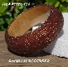 +MBA #5556-638  "Rainbow Rootbeer Glass Seed Bead Bangle Bracelet"