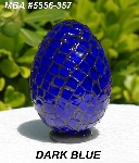 +MBA #5556-357  "Dark Blue Stained Glass Mosaic Egg"