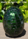 +MBA #5556-469  "Large Green Glitter Glass Mosaic Egg"