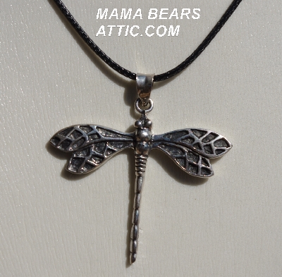 +MBA #5600-313  "Sterling Dragon Fly Pendant With 18" Back Cord"  