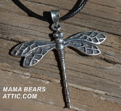 +MBA #5600-313  "Sterling Dragon Fly Pendant With 18" Back Cord"  