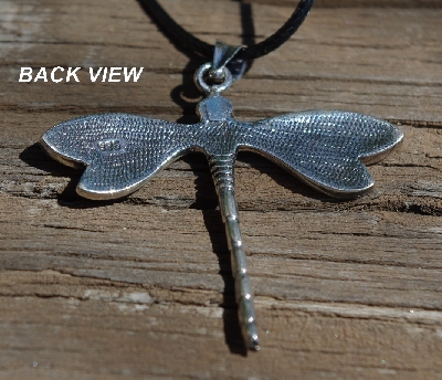 +MBA #5600-313  "Sterling Dragon Fly Pendant With 18" Back Cord"  