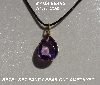 +MBA #5600-323  "Fancy Pear Cut Amethyst Pendant"