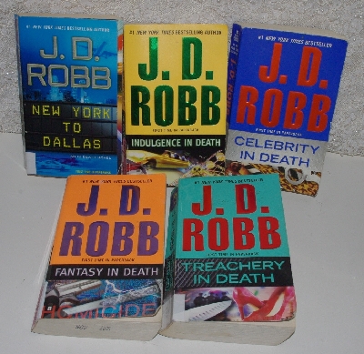 +MBA #5602-0002  "Set Of 5 J.D. Robb "Eve Dallas Series" Paper Back Books"
