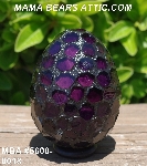 +MBA #5600-0018  "Dark Purple Stained Glass Mosaic Egg"