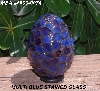 +MBA #5600-0074  "Multi Blue Stained Glass Mosaic Egg"