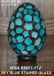 +MBA #5601-172  "Sky Blue Stained Glass Mosaic Egg"