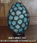 +MBA #5601-182  "Blue/Lavender Stained Glass Mosaic Egg"