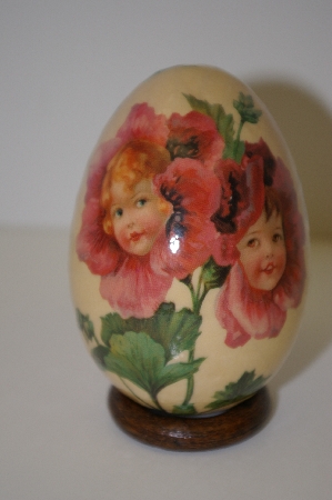 +MBA #10-260  Decoupage Pink Ladies Barry Patch Egg