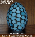 +MBA #5601-199  "Light Blue Stained Glass Mosaic Egg"